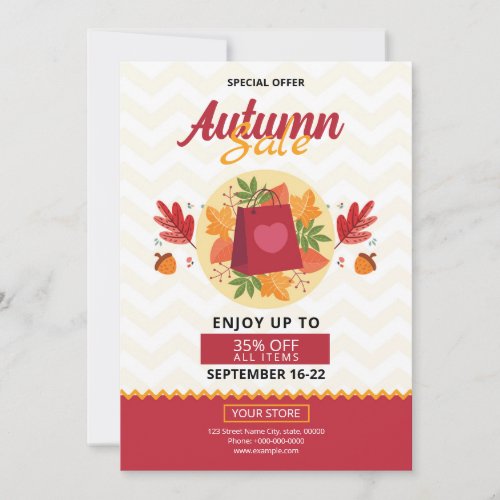Fall  Autumn Sale Flyer Template