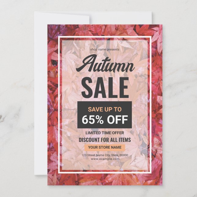 Fall / Autumn Sale Flyer Template (Front)