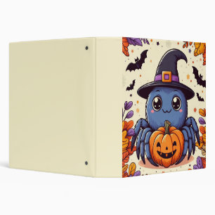 Fall/autumn/spider/witch/halloween 3 Ring Binder