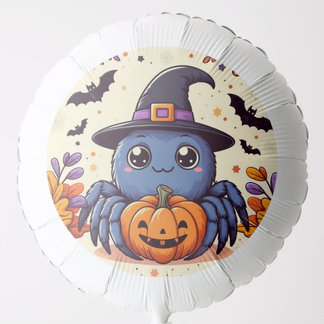 Fall/autumn/spider/witch/halloween Balloon (Front)