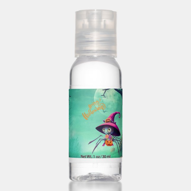 Fall/autumn/spider/witch/halloween Hand Sanitizer (Front)