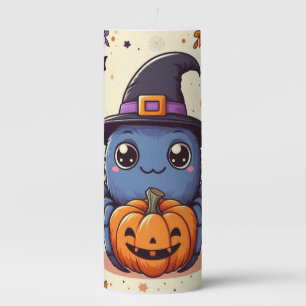 Fall/autumn/spider/witch/halloween Pillar Candle