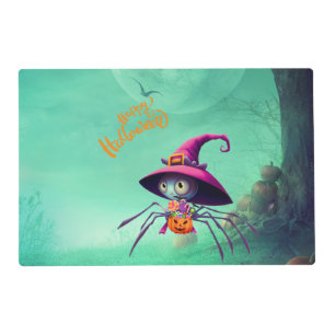 Fall/autumn/spider/witch/halloween Placemat