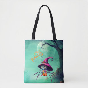 Fall/autumn/spider/witch/halloween Tote Bag