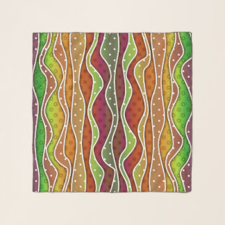 FALL AUTUMN STRIPES Abstract Design Scarf