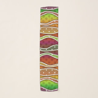FALL AUTUMN STRIPES Abstract Design Scarf