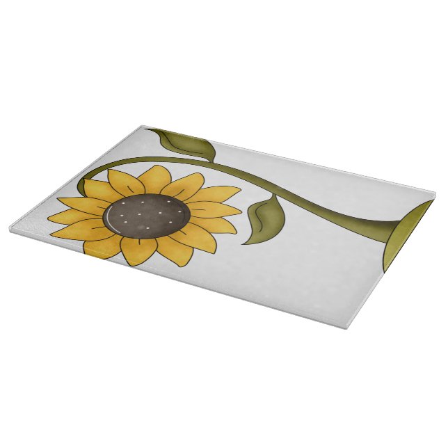 Fall Autumn Sunflower Design Cutting Board (Corner)