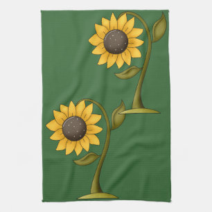 Fall Autumn Sunflower Design Towel