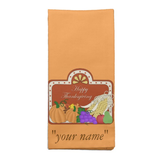 Fall Autumn Thanksgiving Harvest Napkins (Folded)