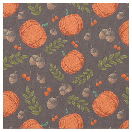 Fall Autumn Thanksgiving Pattern Fabric