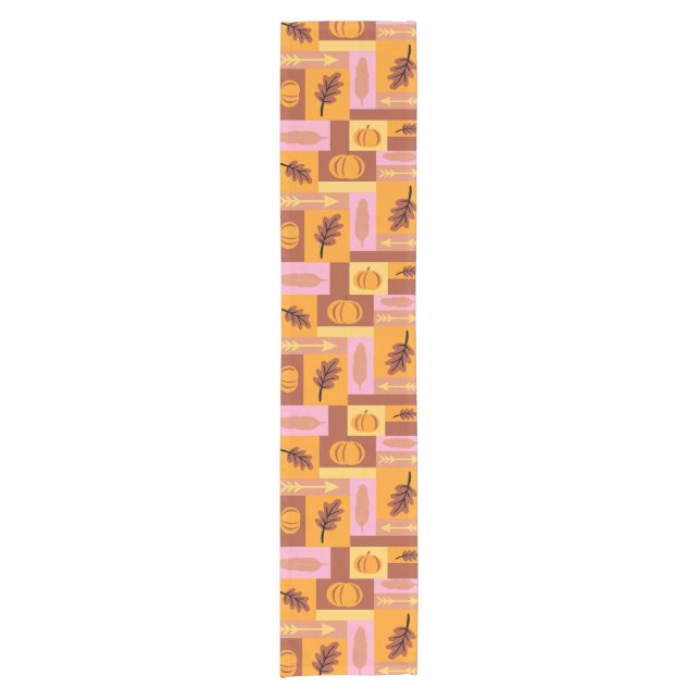 Fall Autumn Thanksgiving Short Table Runner (Front)