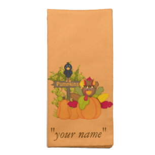 Fall Autumn Thanksgiving Turkey Napkins