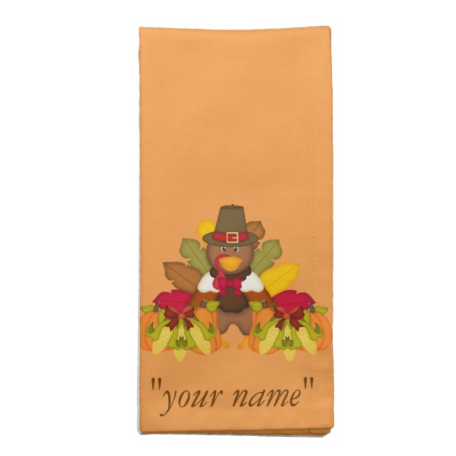 Fall Autumn Thanksgiving Turkey Napkins (Folded)