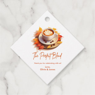 Fall Autumn The Perfect Blend Couples Shower  Favor Tags
