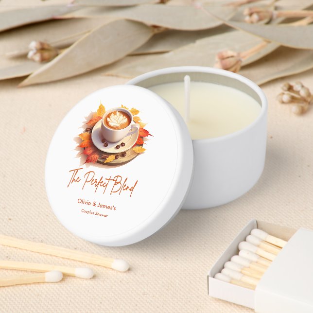 Fall Autumn The Perfect Blend Couples Shower  Mini Candle Favors (Insitu)