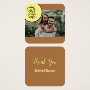 Fall Autumn Theme Photo Custom Text Thank You
