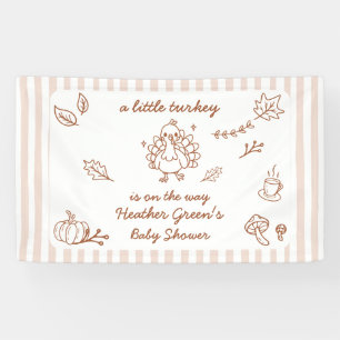 Fall Autumn Turkey Baby Shower Banner