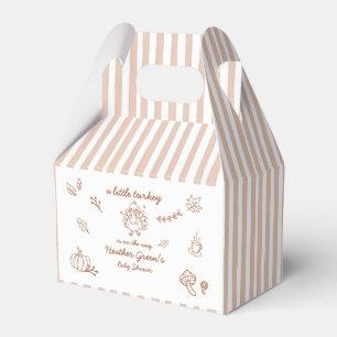 Fall Autumn Turkey Baby Shower Favor Box