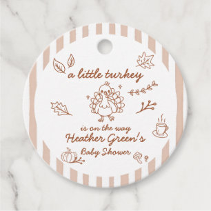 Fall Autumn Turkey Baby Shower Favor Tags