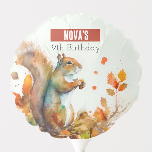 Fall  Autumn vibes Squirrel _  Birthday Party _ Balloon