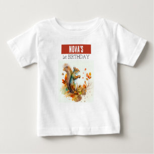 Fall / Autumn Vibes Squirrel - Birthday T-shirt