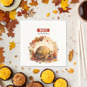Fall / Autumn vibes Tortoise -  Birthday Party - Napkins
