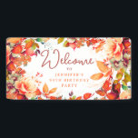 Fall Autumn Watercolor Floral 90th Birthday Party Banner<br><div class="desc">Celebrate in Style with our Bright and bold 90th Birthday Party Welcome Banner. Turn ninety with our stunning watercolor floral banner in Fall Autumn colors. Order now and make your ninetieth birthday a memorable one!</div>