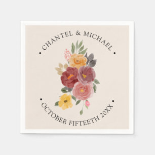 Fall Autumn Wedding Elegant Napkins