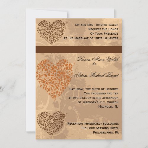 Fall/Autumn Wedding Invitation