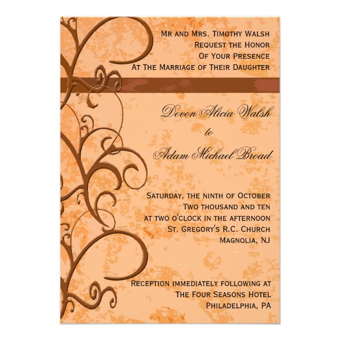 Fall/Autumn Wedding Invitation