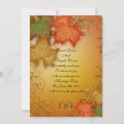 Fall wedding Invitation or party