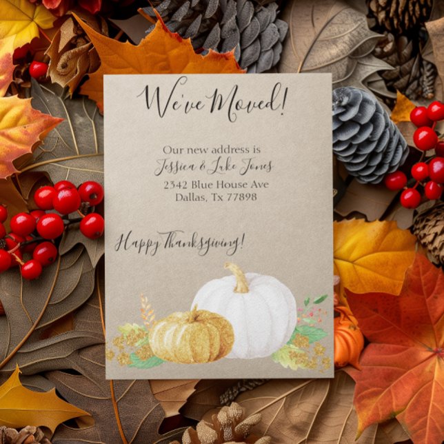 Fall Autumn We've Moved Thanksgiving Moving Announcement (Creator Uploaded)