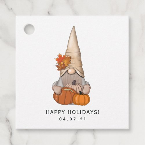 Fall Autumn Whimsical Nordic Harvest Gnomes Favor  Favor Tags