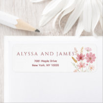Fall Autumn Wildflower Floral Wedding Label