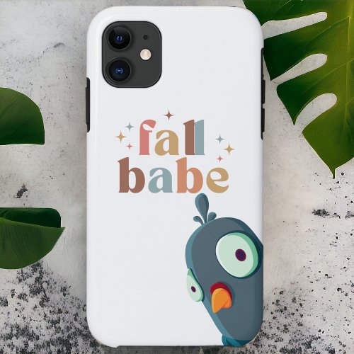 Fall Babe Pigeon Bird iPhone 11 Case