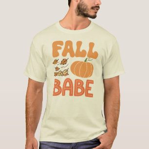Fall Babe Retro Autumn Pumpkin Spice Coquette Aest T-Shirt