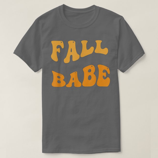 Fall Babe Welcome Autumn Fall Pattern  T-Shirt (Design Front)
