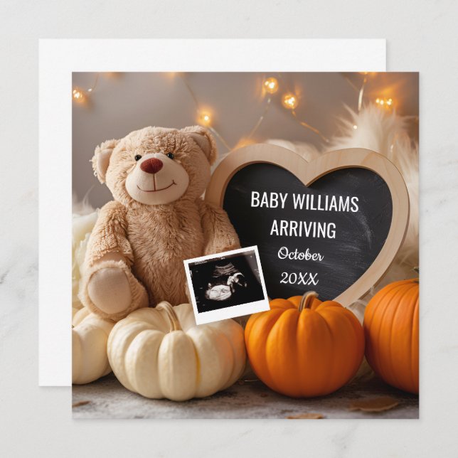 Fall Baby Announcement for Social Media (Front/Back)