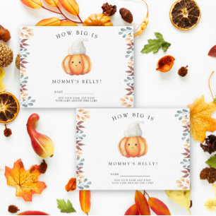 Fall BABY pumpkin - How big is mommy's belly Enclosure Card