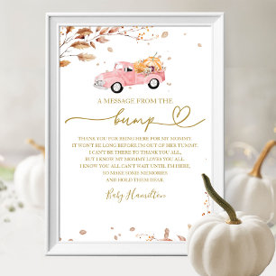 Fall Baby Shower A Message From The Bump Sign
