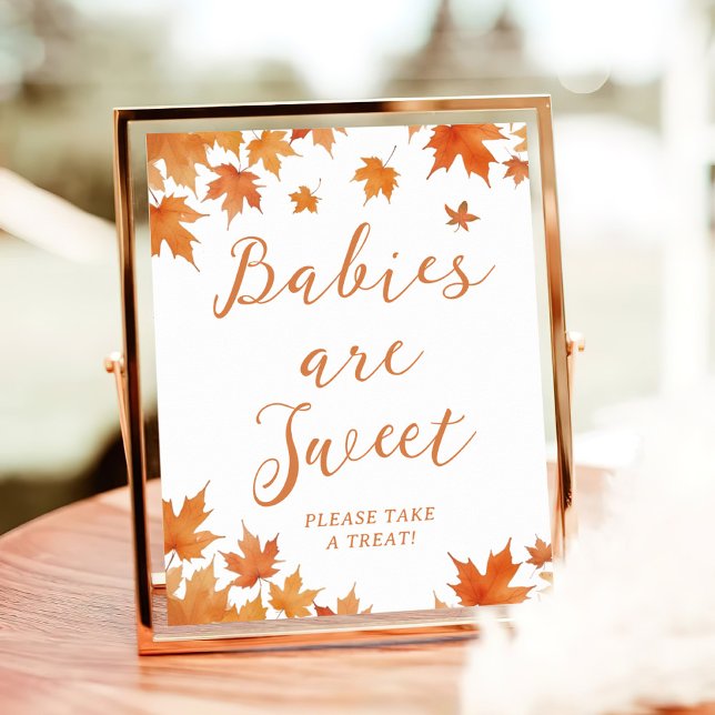 Fall Baby Shower Babies are Sweet Favor Poster (Creator Uploaded)