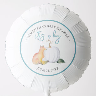 Fall Baby Shower Balloon Template Pumpkin Fox