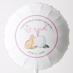 Fall Baby Shower Balloon Template Pumpkin Fox