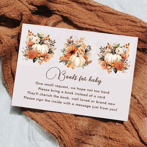  Fall Baby Shower Book Request Enclosure Card