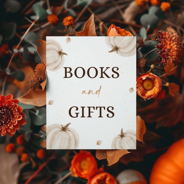 Fall Baby Shower Books And Gifts Sign (Creator Uploaded)