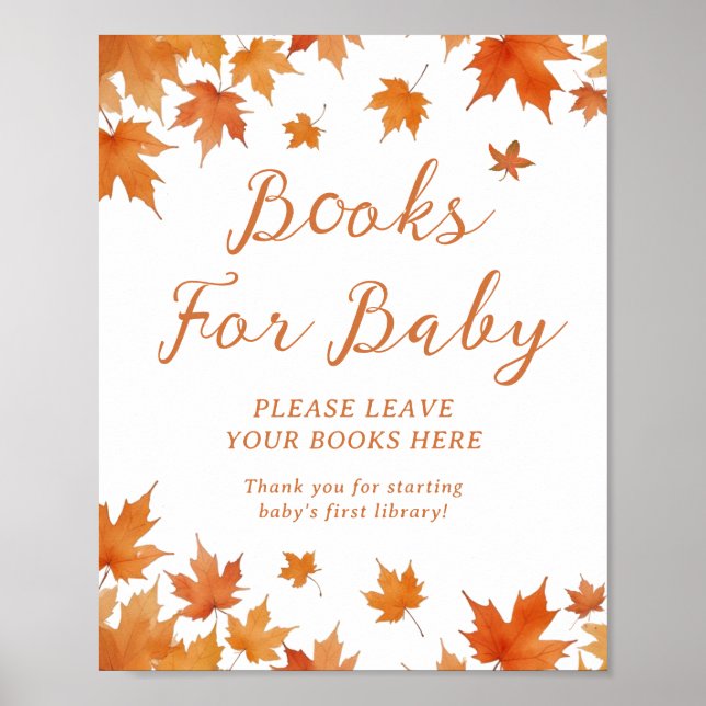 Fall Baby Shower Books for Baby  Poster (Front)