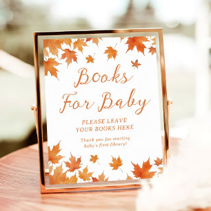 Fall Baby Shower Books for Baby Poster