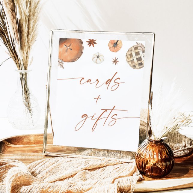 Fall Baby Shower Cards and Gifts Sign, Pumpkin Poster (Creator Uploaded)