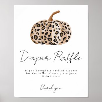 Fall Baby Shower Diaper Raffle Poster by fancypaperie at Zazzle