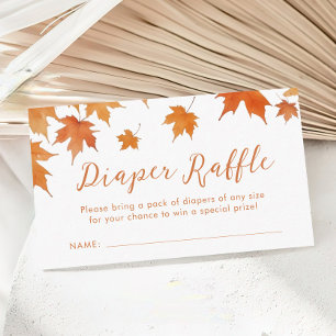 Fall Baby Shower Diaper Raffle Ticket Enclosure Card